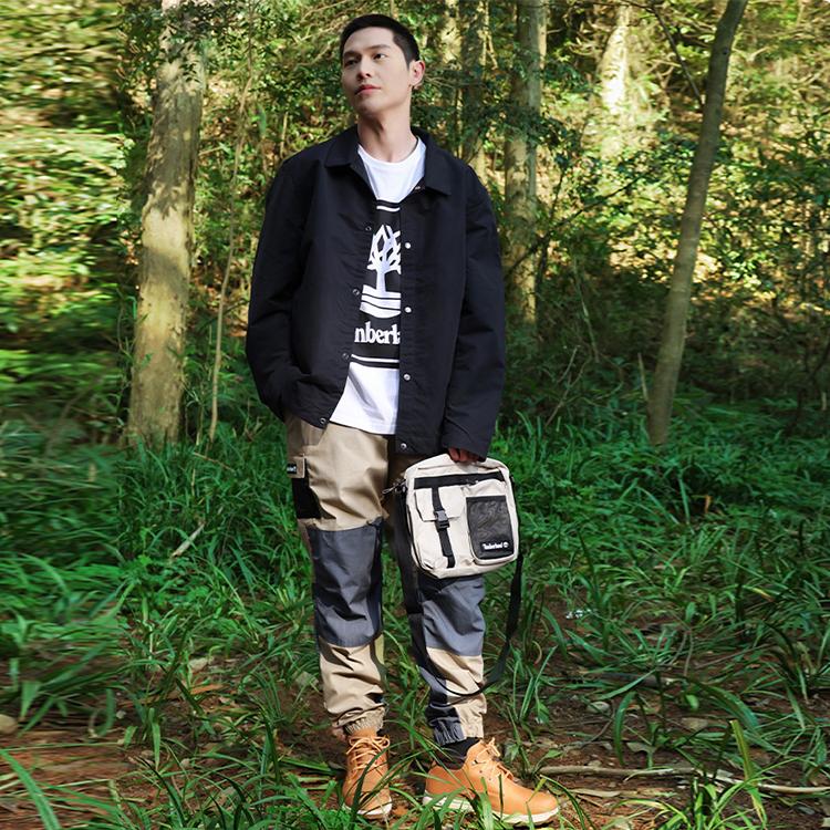 Timberland SS22 Повседневная однотонная мужская куртка с длинным рукавом, черная A26ZZ-001