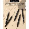 Двуглавая черная жидкая подводка для глаз с 2 головками, карандаш с треугольным уплотнением, подводка для глаз 2 в 1, водостойкая подводка для глаз, 5 типов, ручка для макияжа глаз