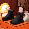 Женские зимние сапоги 2025 новая зимняя бархатная обувь с утолщенной подошвой, нескользящая, теплая, с цельным мехом, хлопковая обувь
