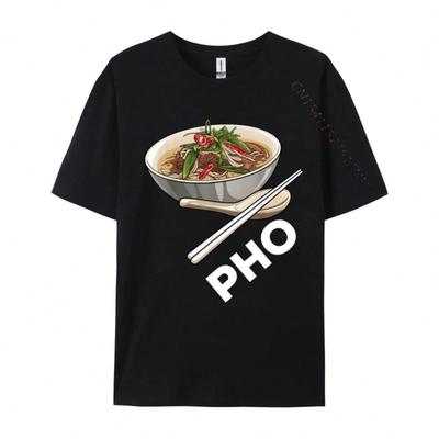 Футболка Pho Raunisex T Вьетнамский Японский Тайский Дизайн с лапшой Хлопок гребенной унисекс Топы Рубашки Уникальные футболки Повседневные футболки Новинка