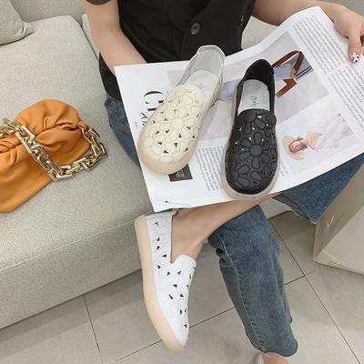 Модная белая женская летняя обувь с круглым носком, мокасины, обувь для женщин 2024 года, лоферы, туфли на плоской подошве, черный низкий каблук, элегантный люксовый бренд 39
