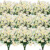 6/18pcs Small Daisy Fake Flower Bouquet for Valentines Party Home Decoration DIY White Artificial Daisy Flowers Ornaments