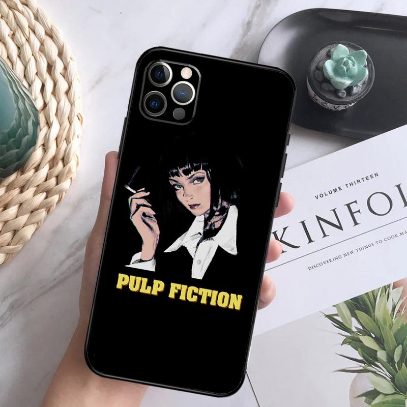 PULP FICTION Мягкий чехол для iPhone 16 Pro Max 13 12 Mini XS Max X XR 11 15 Pro Max 14 Plus Задняя крышка