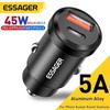 Essager 45W USB Car Charger QC 4.0 PD 3.0 SCP 5A USB Type C Fast Charging For iPhone 14 13 12 Pro Huawei Xiaomi Samsung S22 Ultra