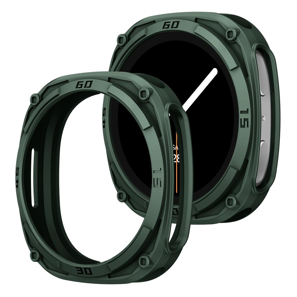 PC scale+case For Samsung galaxy watch 8 44mm 40mm Accessories Hollow Protective Bumper shell For Samsung galaxy watch 8 cover