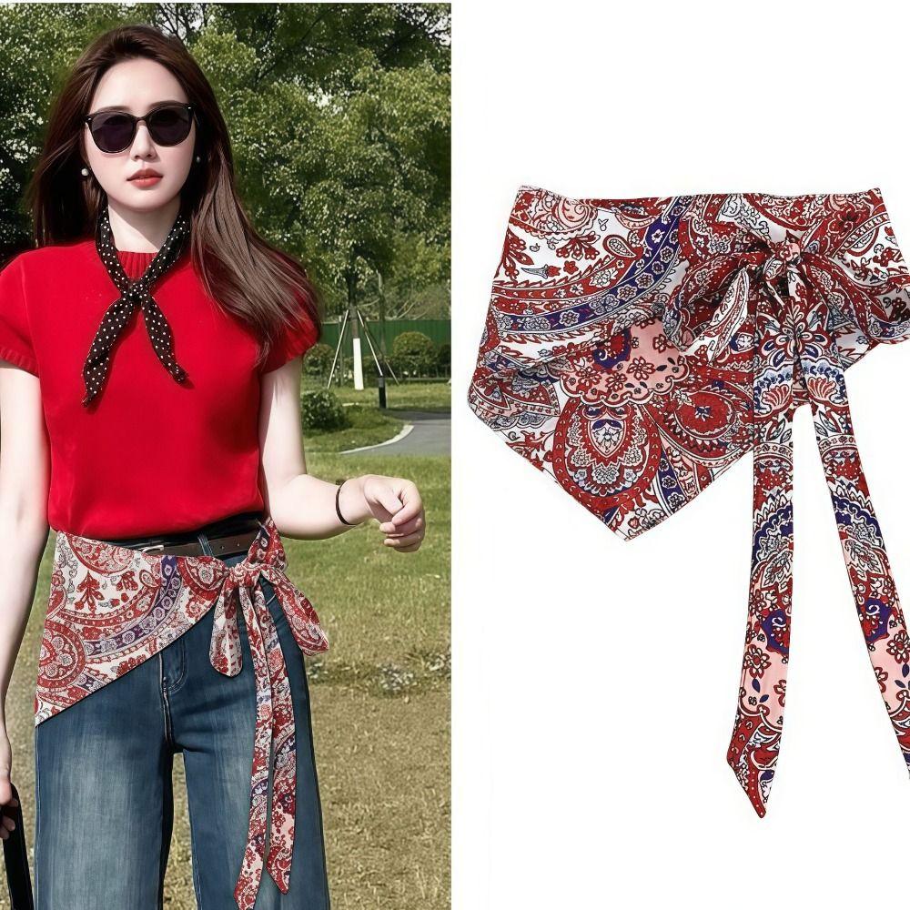 Multi-functional Cashew Flower Waist Wrap Multicolor Waist Seal Fashion Waist Decoration  Women
