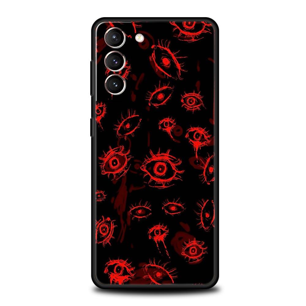 Чехол для телефона для Samsung Galaxy S26 S25 S24 S23 S22 S20 S21 FE Ultra Plus S25 Edge Мягкий ТПУ Чехлы Модный Крутой Глаза Креативный