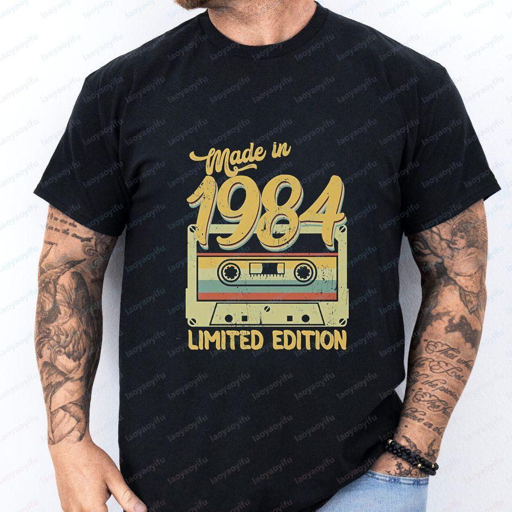 Retro "Made in 1984" Limited Edition Birthday Gift - Summer Short-sleeved Unisex Pattern Large-