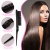 Hair Styling Comb Set Hair Brush Set Teasing Hair Brush Rat Tail Comb with Duckbill Clips Edge Brush for Women and Girls