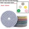 5" 125mm Dry/Wet Diamond Polishing Pads Flexible Grinding Discs For Granite Marble Stone 30/100/150/300/500/800/1000grits