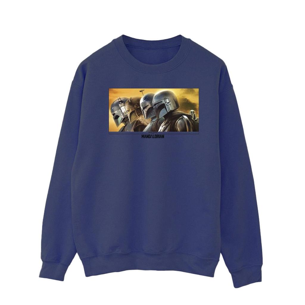 Star Wars Mens The Mandalorian Painted Group Sweatshirt
