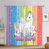 Cartoon Colorful Unicorn Rainbow Free Shipping Window Curtains For Living Room Kids Bedroom Bathroom Kicthen Door Home Decor