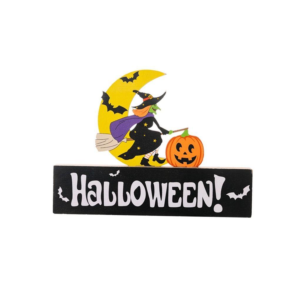 Festival Halloween Wooden Ornaments DIY Gifts Pumpkin Ghost Decor Desk Ornaments  Halloween