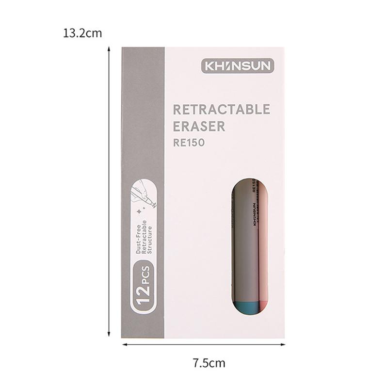 Press Retractable Pencil Eraser Correction Supplies Pen Style Pencil Rubber