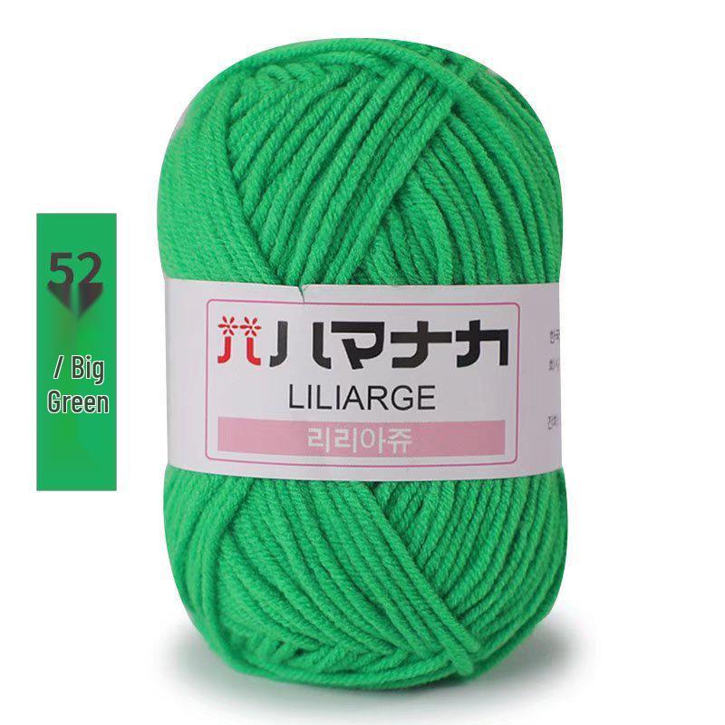 4-Ply Milk Cotton Yarn for Scarf, Doll, Bag, Medium-Thick Baby Crochet & Knitting DIY Material