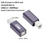 Адаптер-конвертер USB-B (мама) на USB-B (папа), разъем для передачи данных 480 Мбит/с для электропианино/принтера