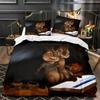 Luxury New 3D Print Cartoon Chipmunks Alvin Bedding Set Duvet Cover Bed Set Quilt Cover Pillowcase King Queen Size Boys Adult