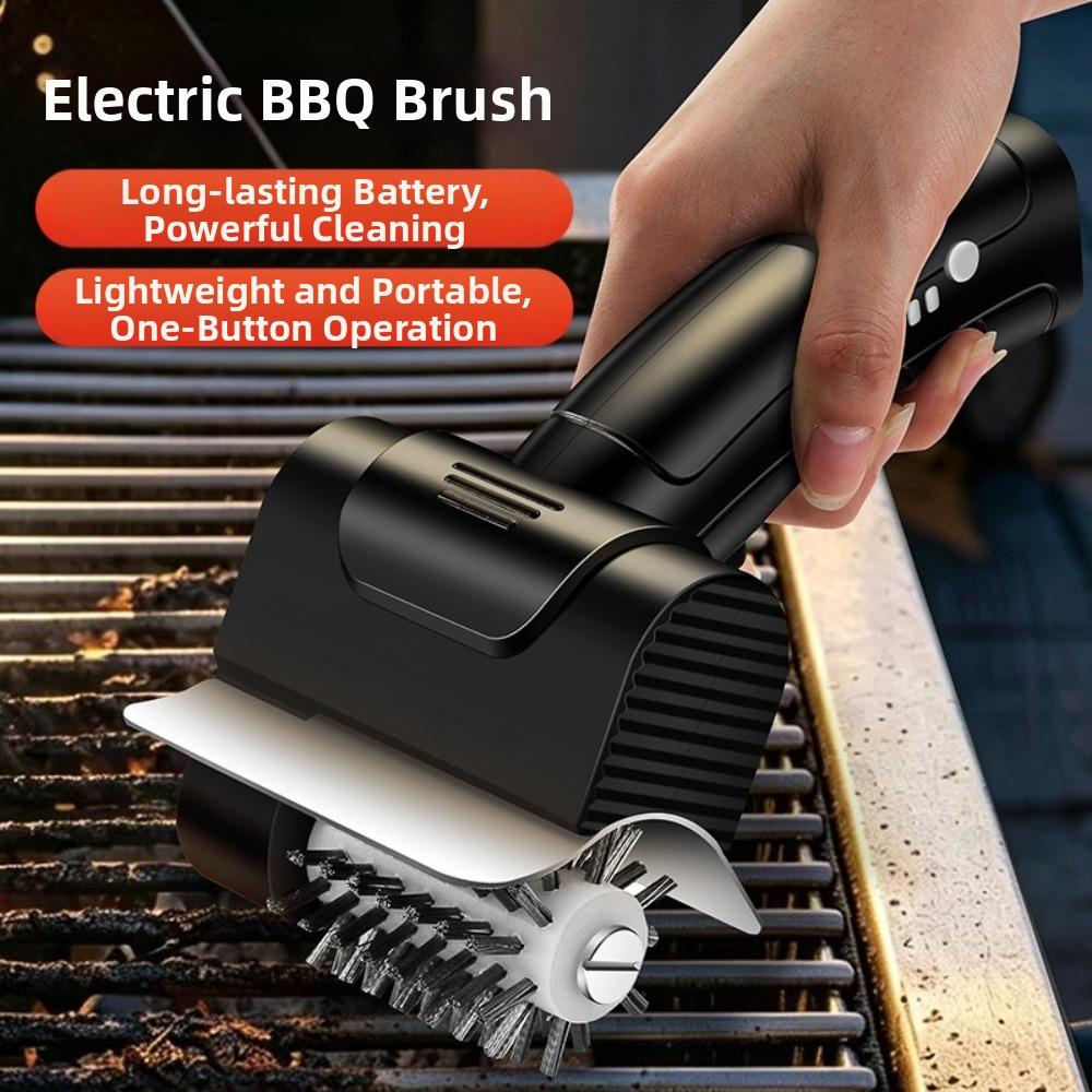 Efficient Electric Grill Brush Detachable Roller Grill Cleaner Brush Grill Cleaning Brush Kitchen