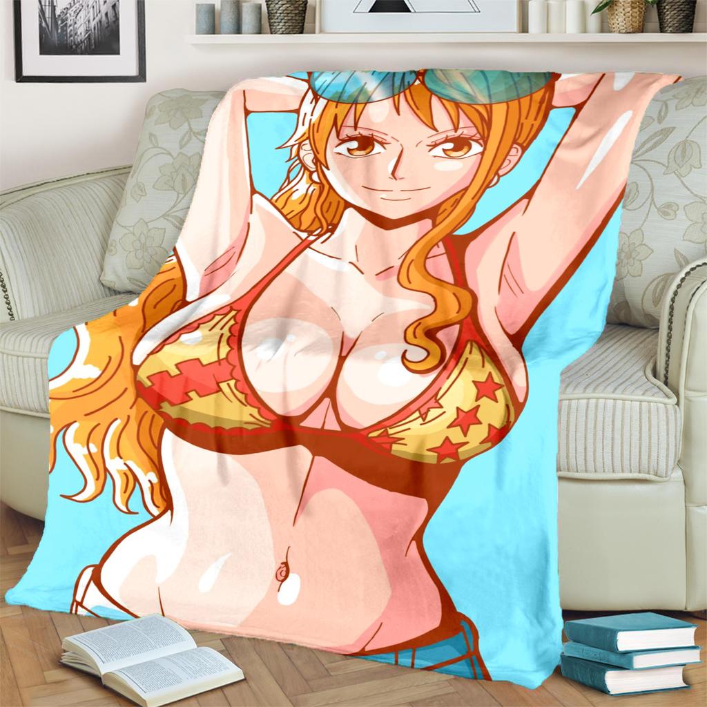 "ONE PIECE" Theme Flannel Blanket Soft Warm for Bedroom, Sofa, Bed, Chair, Picnic, Travel and Home