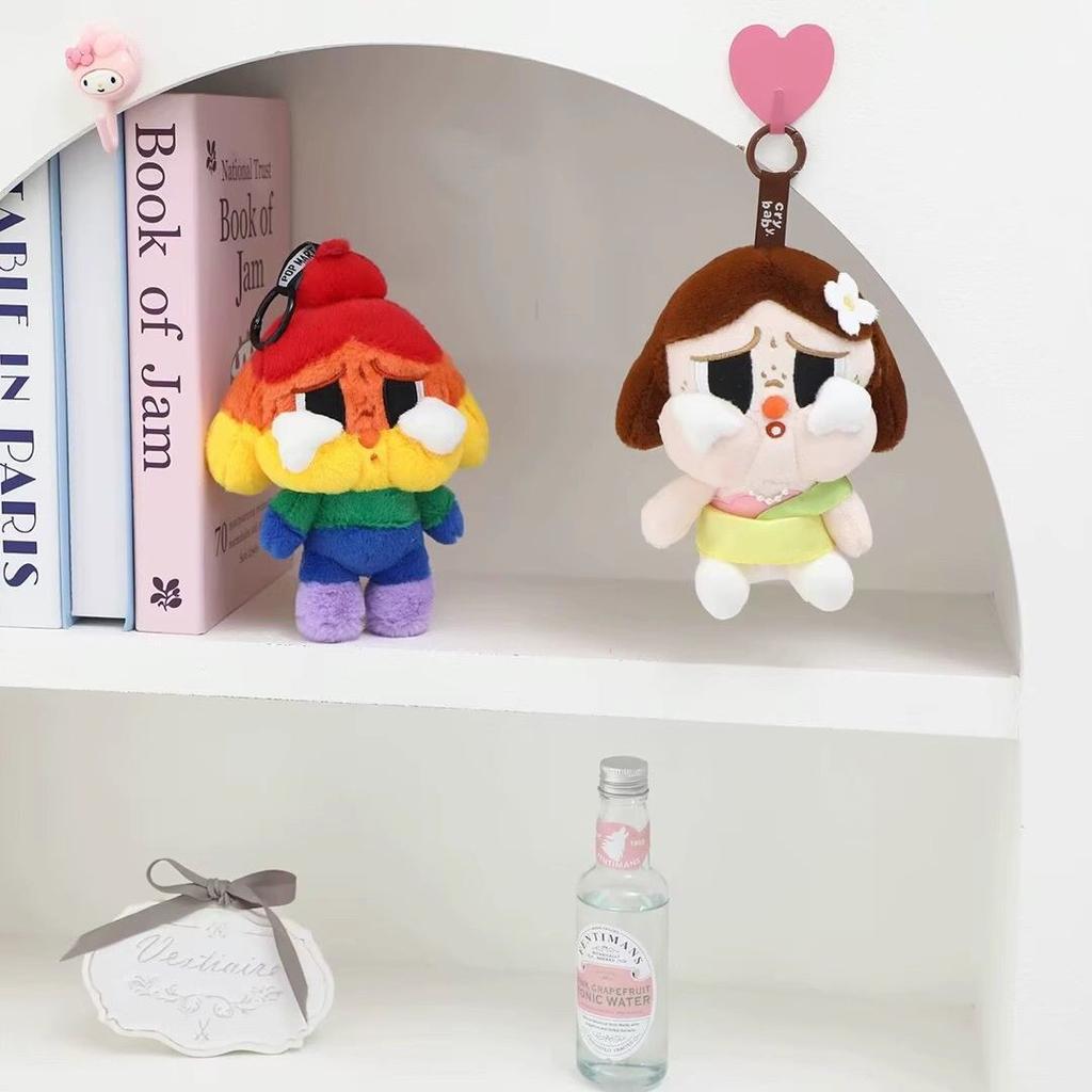 Bubble Matt Rainbow Crying Doll Plush Doll Doll Bag Pendant Pendant Keychain Ring Gift Female