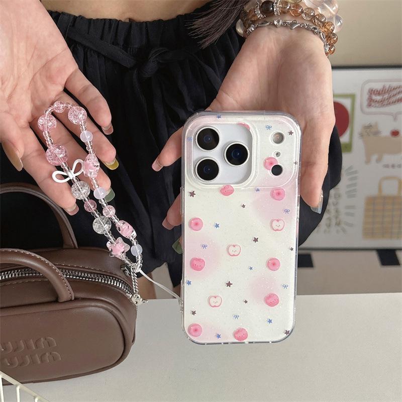 Корейский клетчатый чехол-пончик для iPhone 17/16 Pro Max/15/14