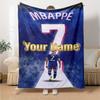 Mbappé Personalized Name Blanket Cozy Customizable Blanket Soft & Cozy for Seaside Sofa Couch Office Chair for All Occasions