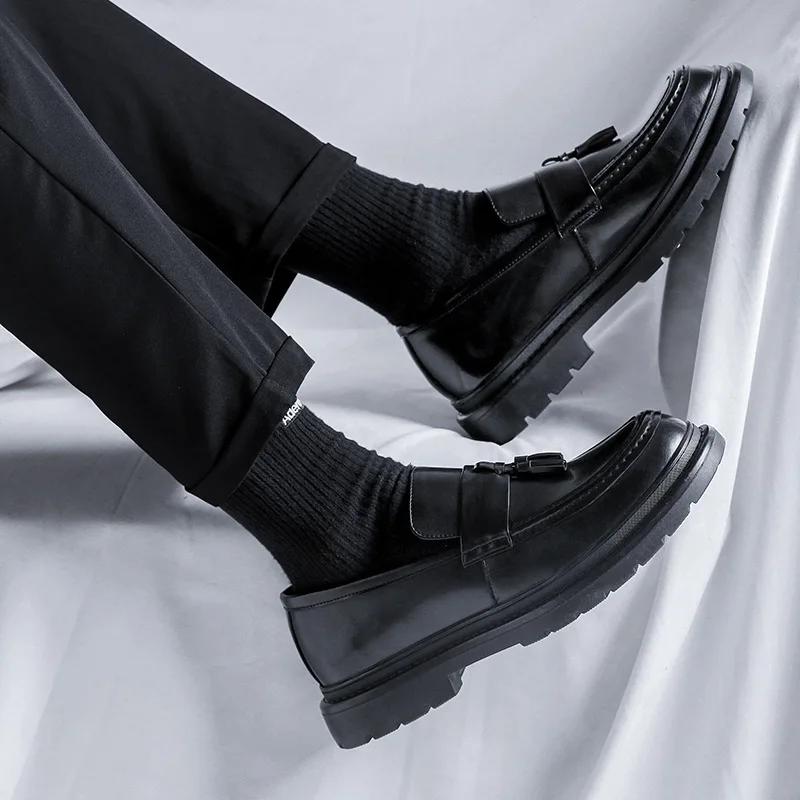 Мужские классические кожаные туфли, деловые туфли на платформе, рабочие мужские туфли, новые, большого размера, Zapatos De Vestir Hombre