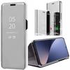 Full Case for Xiaomi 12 Pro 360 Protection Clear View Smart Case - Silver