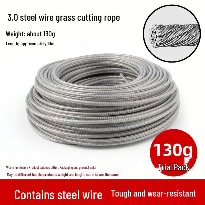 Universal Wear-Resistant Nylon Steel Wire Trimmer Line for Lawn Mower Heads