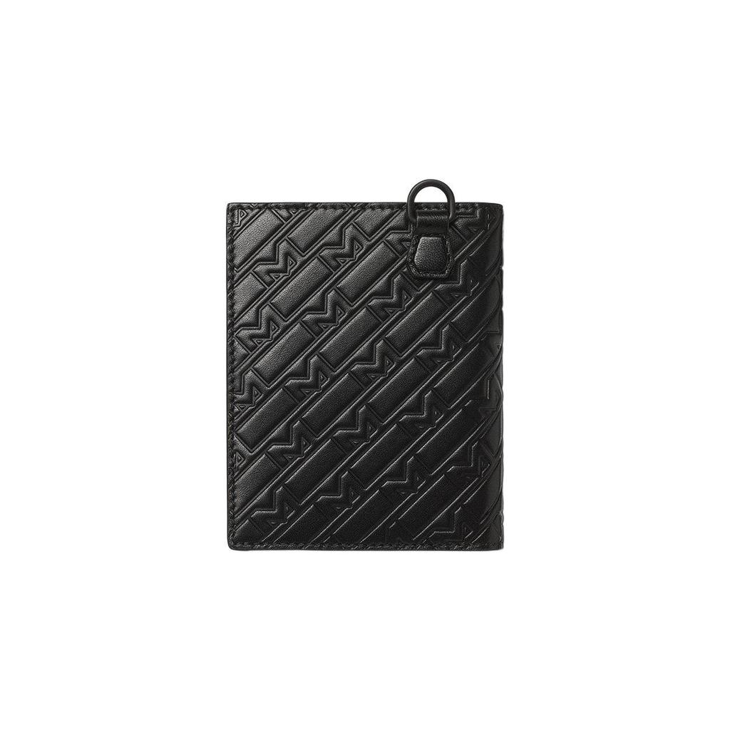 Montblanc M_Gram 4810 Кошелек с кнопкой-застежкой из тисненой телячьей кожи Унисекс-кошелек Черный 130025