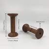 3pcs Wooden Thread Spools - Reusable Storage Organizer for Sewing, Embroidery, Jewelry Making, and Crafting - Dark Brown, Sturdy