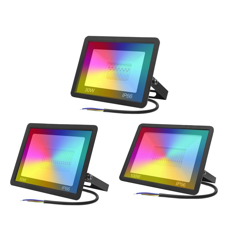 Tuya LED для Умного Прожектора Наружного Освещения 220В 30Вт/50Вт/100Вт RGB Диммируемый Теплый Холодный Белый Освещение Интеллектуальный Li