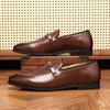 Высококачественная мужская кожаная повседневная обувь классического коричневого цвета для жениха, свадебная обувь для работы на работе, мужская нескользящая обувь