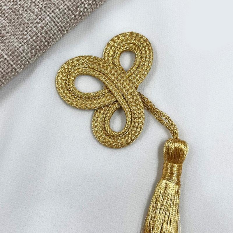 Золотая бахрома с длинными кистями, ручная работа, кисти-клеверы, декоративное украшение, модные аксессуары для дома, украшение для штор