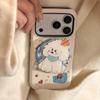 Осенний щенок яблоко 17 Чехол для мобильного телефона iPhone15 Подходит для 11 Пленка Магнитный держатель 16promax Креативный чехол для мобильного телефона