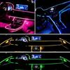 Внутренние светодиодные ленты автомобиля с беспроводным приложением и дистанционным управлением RGB 5 в 1 комплектах окружающего освещения с 236-дюймовым оптоволоконным кабелем 16 миллионов цветов автомобиля