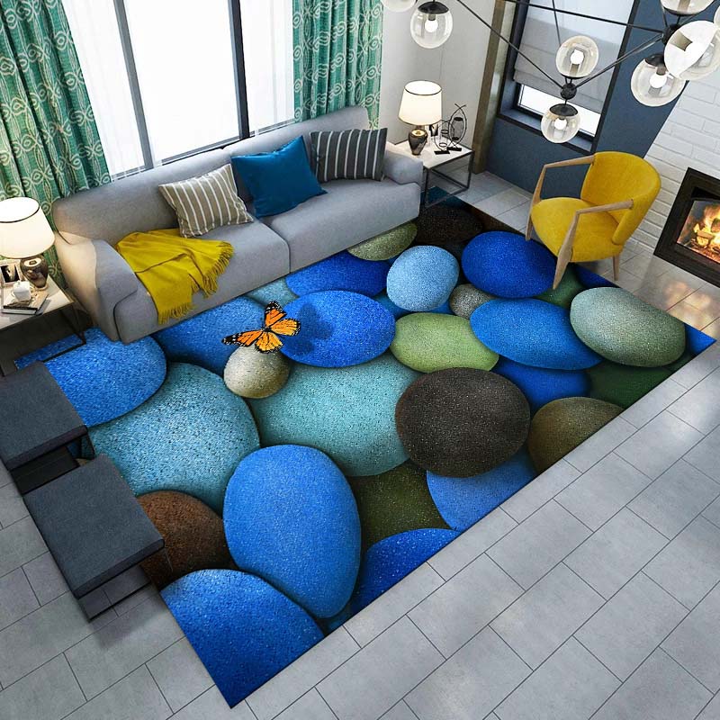 Gorgeous Butterfly Design ECO Friendly Material Carpet for Living Room Bedroom Bedside Rug Floor Mat Hallway Non-Slip Rug