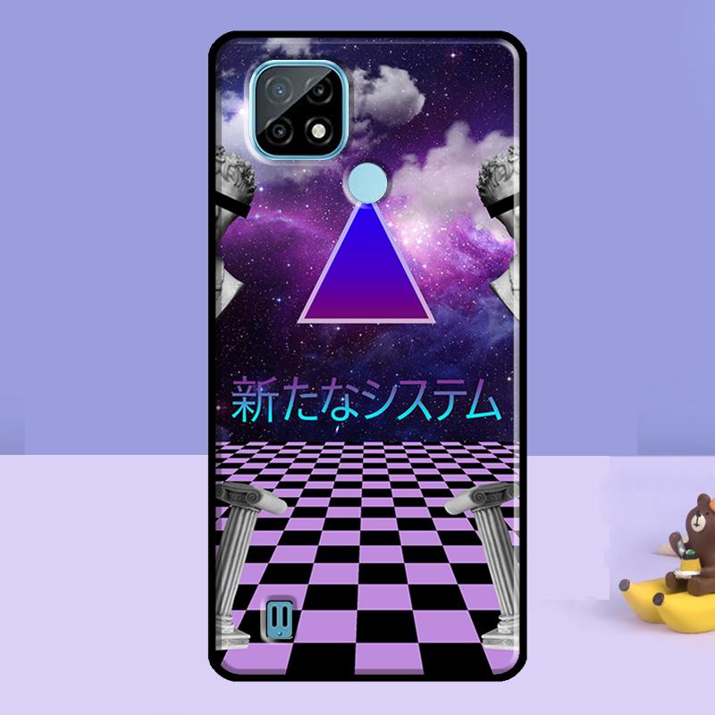 Арт-чехол в стиле Vaporwave для Realme 13 10 11 12 14 Pro Plus C75 C67 C61 C55 C53 C51 C35 C21Y C25S GT 7 Pro 6 6T