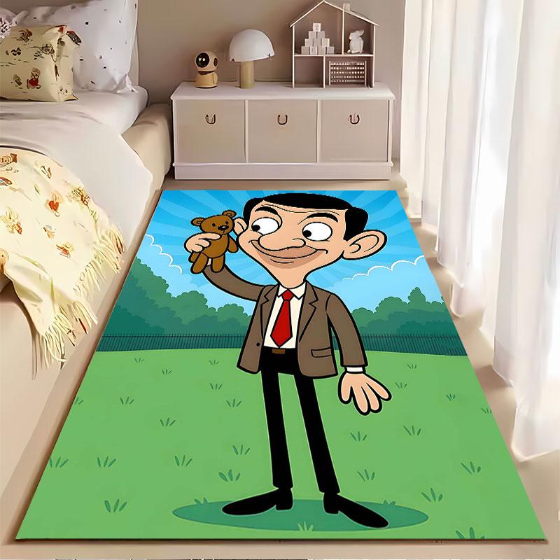 Cartoon Man with Teddy Bear suitable as a non-slip mat for the living room or bedroom sofa