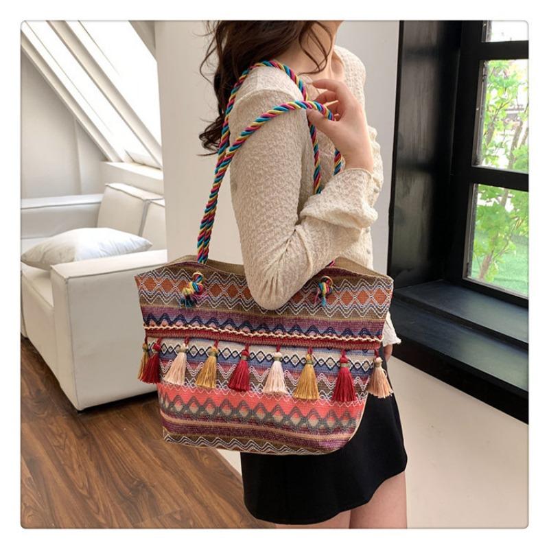 Bag Female Bag Ethnic Style Shoulder Bag Large Capacity Handbag