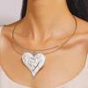 Retro Heart & Flower Hollow Choker Necklace for Women