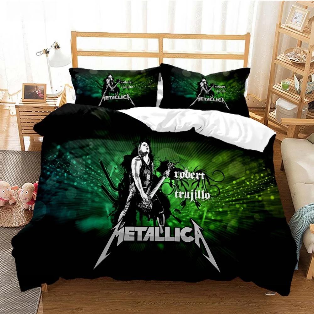 Метал-музыкальная группа MMetallica Коллекция постельного белья Односпальная Двуспальная Полная Королева Королевский Размер Коллекция кроватей Спальня для взрослых и детей Коллекция пододеяльников Домашний текстиль