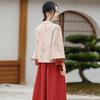 Осень/Зима 2024 Китайский Стиль Ретро Костюм Тан Ханфу Ципао Топ и Чайный Набор