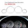 Для BMW Хромированное Кольцо Ободка Шкал Приборной Панели Декоративная Рамка Панели Приборов Передняя Стайлинг-Накладка для BMW E46 Автоаксессуары