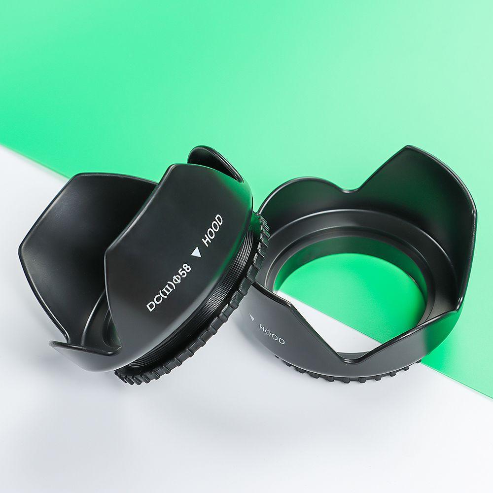 Practical Universal Camera Anti-Glare Cover Screwed Lens Hood Sunshade Protective Shield