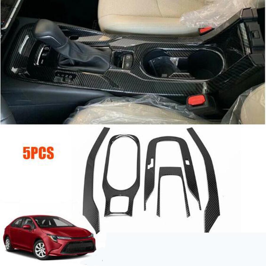 Накладка на панель переключения передач с подстаканником, вид карбона, для Toyota Corolla 2019-2021