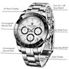PAGANI DESIGN Military Pilot Chronograph Stop Watch for Men Lap Sapphire Luxury VK63 Quartz Watches Silicone relgios masculino