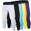 Men Running Base Layer Tight Compression Training Bottoms Fitness Trousers Child Basketball Sports Skinny 3/4 Cropped Pants