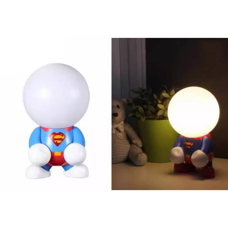 Superhero Cartoon Led Desk Lamp With Energy Saving Light For Kids Bedroom Decor