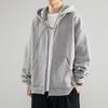 Men's Heavyweight Cardigan Hoodie - Spring & Autumn Style Trendy Hooded Coat for Couples and Boys.